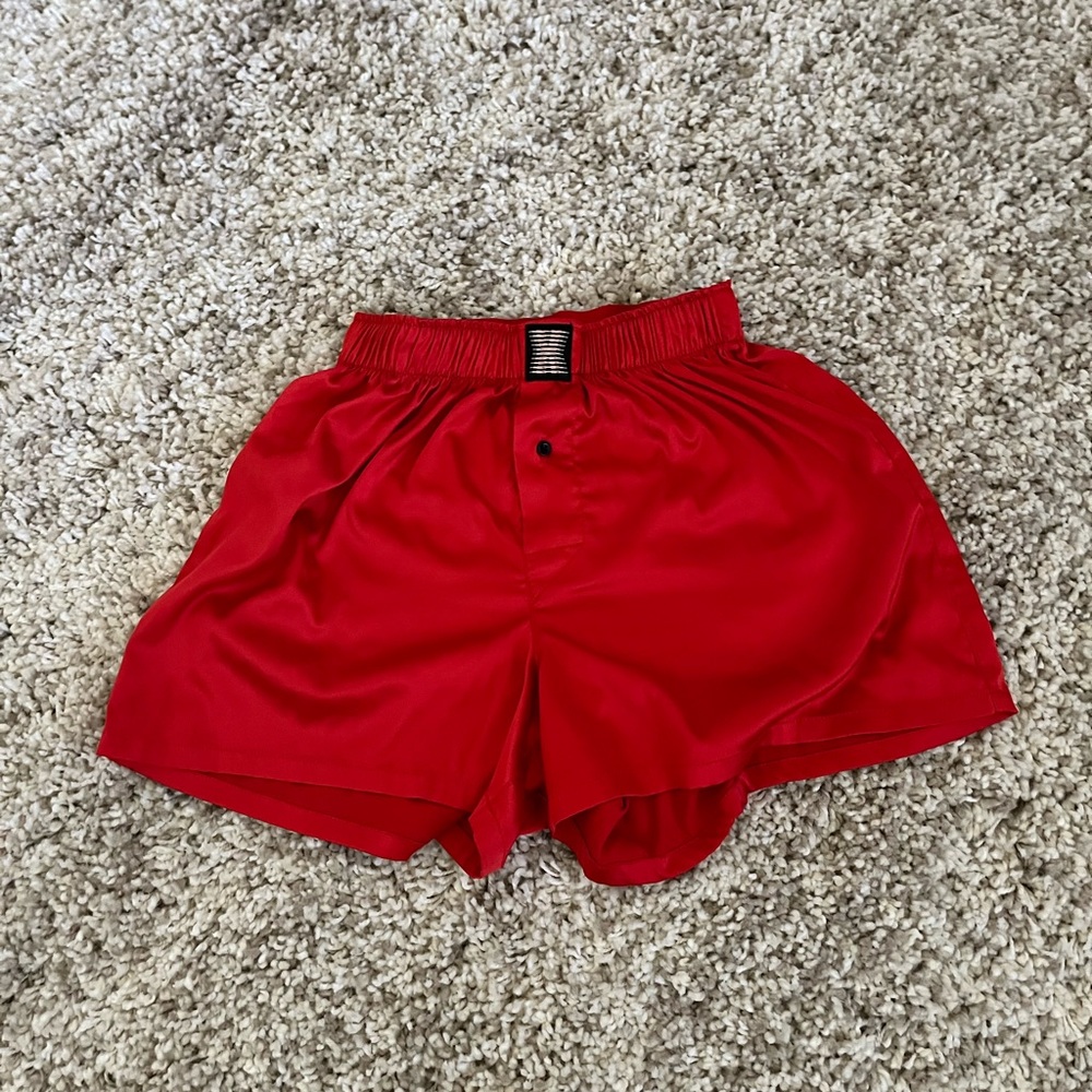 Savage x Fenty Red Satin Boxer shorts